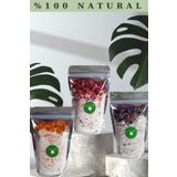 MUMYABİ 3'lü Doğal Içerikli Gül-lavanta-menekşe-ylang Yağlı Banyo Kaya Tuzu Manikür/pedikür Peeling3x300 gr