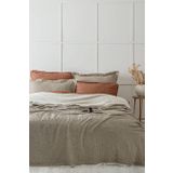 Muna Çift Kişilik Pike Takımı %100 Organik Pamuk Inject Yeşil-Krem 240x260 Cm
