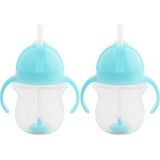 Munchkin 207 ml Tıklama Kilitli Uçlu Pipetli Alıştırma Bardağı 6AY+ Mavi Renkli 2'li Paket