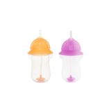 Munchkin Tıklama Kilitli Uçlu Alıştırma Bardağı 12ay+296 ml ,Turuncu ve Mor