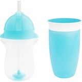 Munchkin Tıklama Kilitli Uçlu Alıştırma Bardağı 12AY+,296ML,MAVI +Munchkin Mucize 360° Alıştırma Bardağı, 12AY+, 296ML,MAVI - Açık Mavi