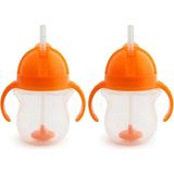 Munchkin Tıklama Kilitli Uçlu Alıştırma Bardağı 6ay+207 ml ,Turuncu 2 adet