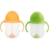 Munchkin Tıklama Kilitli Uçlu Alıştırma Bardağı 6AY+207 ml ,turuncu ve Yeşil - Turuncu - Yeşil