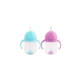 Munchkin Tıklama Kilitli Uçlu Alıştırma Bardağı, 6AY+,207ML,Mavi&Mor,2li Paket