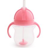 Munchkin Tıklama Kilitli Uçlu Pipetli Alıştırma Bardağı, 6AY+, 207ML, Pembe, 1 Adet