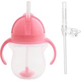 Munchkin Tıklama Kilitli Uçlu Pipetli Alıştırma Bardağı, 6AY+, 207ML, Pembe,& Yedek Pipet 1 Adet
