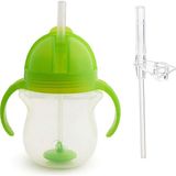 Munchkin Tıklama Kilitli Uçlu Pipetli Alıştırma Bardağı, 6AY+, 207ML, Yeşil,&amp;yedek Pipet 1 Adet - Şeffaf