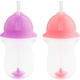 Munchkin Tıklama Kilitli Uçlu Pipetli Alıştırma BARDAĞI,12AY+, 296ML,MOR, Pembe - Mor - Pembe