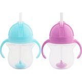 Munchkin Tıklama Kilitli Uçlu Pipetli Alıştırma BARDAĞI,6AY+,207ML,2LI Paket - Mavi