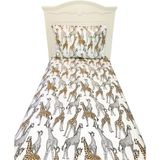 Mundo Lindo %100 Doğal Pamuk Giraffe Tek Kişilik Lastikli Çarşaf Seti - Çok Renkli - 90 x 190