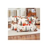 MundoLindo Yılbaşı Temalı 2'li Bebek Yastık Kılıfı 35 x 45 cm %100 Doğal Pamuk