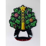 Mundy 2027 Yılbaşı Hediyelik Çam Ağacı Magnet Açacak (7.5X10 Cm) - Yeni Yıl Hatırası Buzdolabı Süsü Şişe Açacağı - Renkli