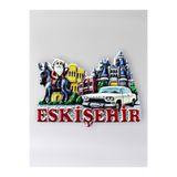 Mundy ESKİŞEHİR Polyester Kabartmalı Magnet 7,5 cm x 5 cm Dekoratif Hediyelik Buzdolabı Süsü (Kod:1827)