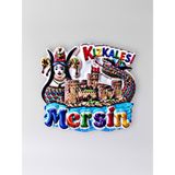 Mundy Mersin Polyester Kabartmalı Magnet 6,5x5,5 cm Dekoratif Hediyelik Buzdolabı Süsü (KOD:1371) - 1 Adet