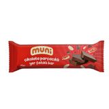 Muni 40 gr Çikolata Parçacıklı Yer Fıstığı Barı (12 adet)