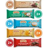 Muni Yer Fıstığı Barı Mixed Paket 40 gr x 12 Kakao Çekirdekli, Hindistan Cevizli, Deniz Tuzlu - 1 Adet