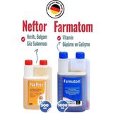 Munich Vet 2Li Set Kuşlar Için Farmatom Vitamin 1 Lt Neftor Hırıltı Seti 500 Ml