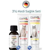 Munich Vet 3'lü Kedi Seti - Tüy Damlası Malt Pasta Multi Vitamin Pasta