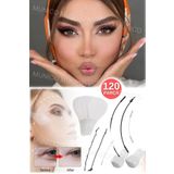 Munico 120 Parça Ultra İnce Su Geçirmez Çene Yanak Alın Çizgi Kaybettirme Yüz Germe Bant Şeffaf Düğün Nişan