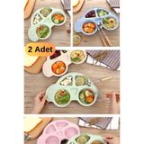 Munico 2 Adet Araba Şeklinde Bebek & Çocuklar Için Kahvaltı Tabağı Mama Tabağı Tablod Eğlenceli Iştah Açıcı