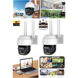 Munico 2 Adet Profesyonel Su Geçirmez Iç ve Dış Mekan Için Güvenlik Kamerası Hareket Algılama Full Hd 1080P