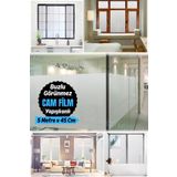 Munico 2 Adet x 5 Metre x 60 Cm Duşakabin Banyo Camı Kaplama Yapışkanlı Film Mat Beyaz Cam Filmi Buzlu Film