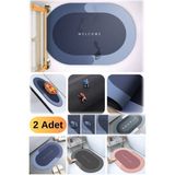 Munico 2 Adet Yumuşak Silikon Yosun Su Emici Banyo Zemin Paspası Tuvalet Ayak Pedi Girmek Için Halı Paspas
