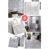 Munico 20 Adet 30 Cm Gri Banyo Mutfak Yer Döşeme 30x30 Fayans Gerçekçi Mermer Kaplaması Kaliteli Şık Pro