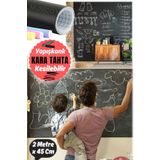 Munico 200 x 45 Cm Kara Yazı Tahtası Mesaj Panosu Haftalık Program Buzdolabı Çıkartması Takvim Pano Plan