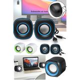 Munico 2'li 3.55MM USB Bilgisayar Leptop Ofis Ev Kaliteli Hoparlör Kablolu Masaüstü Yumurta Şeklinde Güçlü