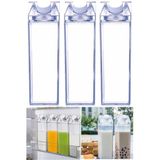Munico 3 Adet 500ML Clear Reusable Su Şişesi Süt Kutusu Karton Sert Plastik Bardak Su Kaliteli Şişe Şeffaf