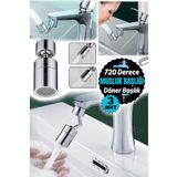 Munico 3 Adet 720 Derece Dönen Lavabo Mutfak Banyo Musluk Başlık Ağız Gargara Oynar Başlıklı Püskürtücü