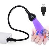 Munico 3 Adet Esnek Mini Manikür Uv Tutkal Mor Işık Kür Lamba Kitap Klipsi Kontrol Anahtarı 3W Çok Amaçlı USB