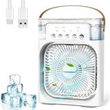 Munico 3 Adet Su Tanklı Mini Hava Soğutucu, 4'ü 1 Arada USB Fan, 3 Hız Ayarlı, 3 Buhar Modlu Mini Klima - Çok Renkli