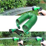 Munico 30 Metre Patlamaya Dayanıklı Bahçe Spiral Hortum 3/8" Bağlantılı Spiral Hortum Sprey Başlığı