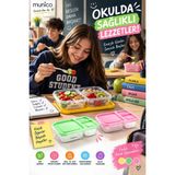 Munico 5 Adet Ofis Okul Beslenme Saklama Kabı Sızdırmaz Bölmeli Beslenme Kutusu 3 Hazneli Yemek Taşıma
