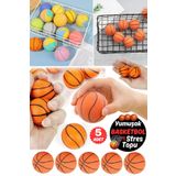 Munico 5 Adet Stres Azaltıcı & Köpek Oyuncağı Yumuşak Basketbol Fizyo El Sıkma Egzersiz El Parmak Topu