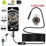 Munico 5 Metre Kablo Su Geçirmez Muayene Boroskopu Android Pc Için Endoskop Kamera USB Lighting