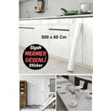 Munico 5 Metre x 60 Cm Mermer Desenli PVC Kaplama - Yapışkanlı Duvar Kağıdı ve Dekoratif Film, Su Geçirmez