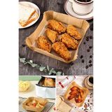 Munico 50'li Tek Kullanımlık Hava Fritöz Parşömen Kağıt Astar Yağ Geçirmez Su Geçirmez Kağıt Tepsisi Fırın
