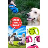 Munico 5M Geri Çekilebilir Köpek Tasma Otomatik Esnek Kemer Köpek Tasma Küçük Orta Köpekler Evcil Hayvan