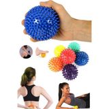 Munico 6 cm Fitness Dikenli Masaj Topu El Sırt Vücut Unisex Masaj Topu Duyu Uyarıcı Mavi Profesyonel Top