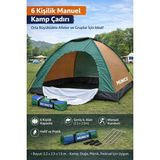 Munico 6 Kişilik Aile Kullanımı Geniş Alan Kurulum Dayanıklı Outdoor Çadır Konforlu Geniş Pratik Kurulum