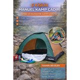 Munico 6 Kişilik Outdoor Kamp Çadırı Geniş Alan Manuel Kurulum Hafif Taşınabilir Kamp Piknik
