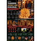 Munico 7 Adet Yılbaşı ve Yeni Yıl Kutlamaları Için Solar Enerjili 100 LED Işık Zinciri Bahçe Aydınlatma