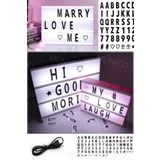 Munico 94 Harfli LED Mesaj Panosu Lightbox A5 Boy Işıklı Yazı Tahtası, USB Pil İle Çalışan, Dekoratif Işık