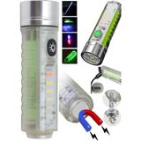 Munico Akıllı El Feneri Yanlarındanda Yanan Kalite 3 Işık Modu Gece Için Pratik Uzun Mesafeli USB LED Işık