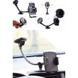 Munico Araç Içi Akıllı Telefon Tutucu Uzun Kol Ön Cam Montaj Braket Hortum Otomatik Kilit Araba Navigasyon