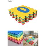 Munico Canlı Renkli 9 Parça Sayılar Puzzle Yer Matı Darbe Emici EVA Oyun Halısı
