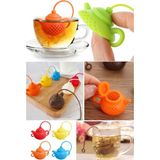 Munico Çaydanlık Şekli Çay Süzgeci Silikon Çay Poşeti Infuser Yaprak Filtresi Difüzörü Mini Demlik Süzgeç